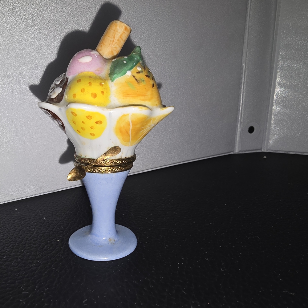 Colorful Ceramic Ice Cream Figurine